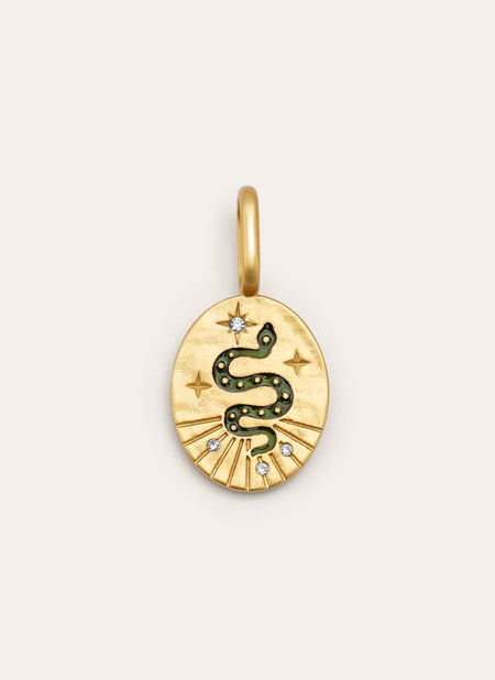 Charm Mystic Serpiente Baño Oro