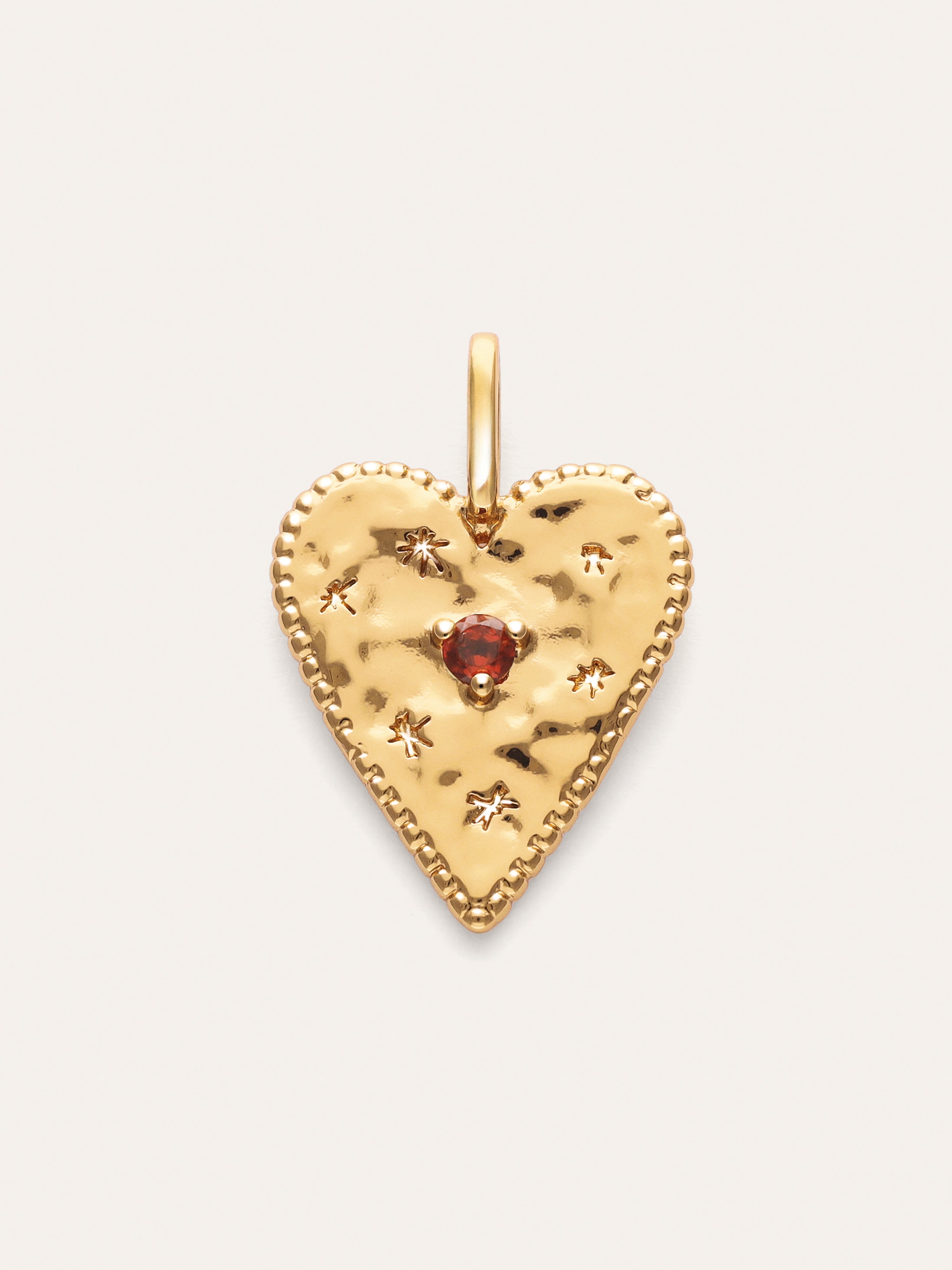 Charm Raw Heart Baño Oro