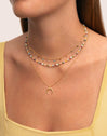 Collier Moonset Acier plaqué or - vista 4