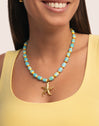 Ariel Colors Stainless Steel Gold Necklace