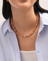 Ambar Stones Stainless Steel Gold Necklace
