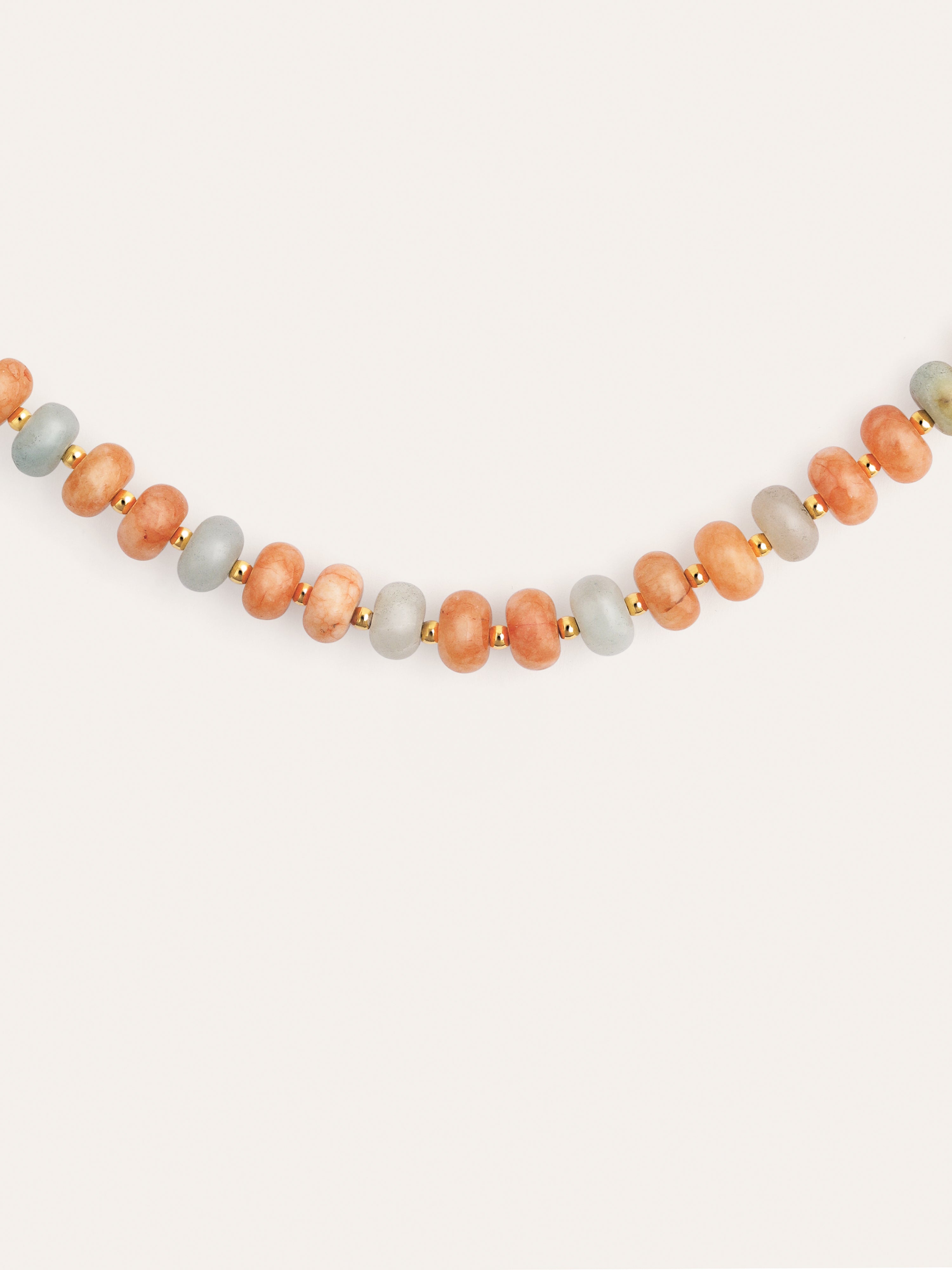 Ambar Stones Stainless Steel Gold Necklace
