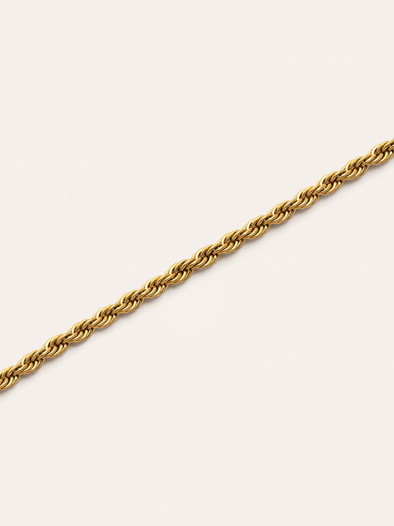 Big Cord Stainless Steel Gold Necklace