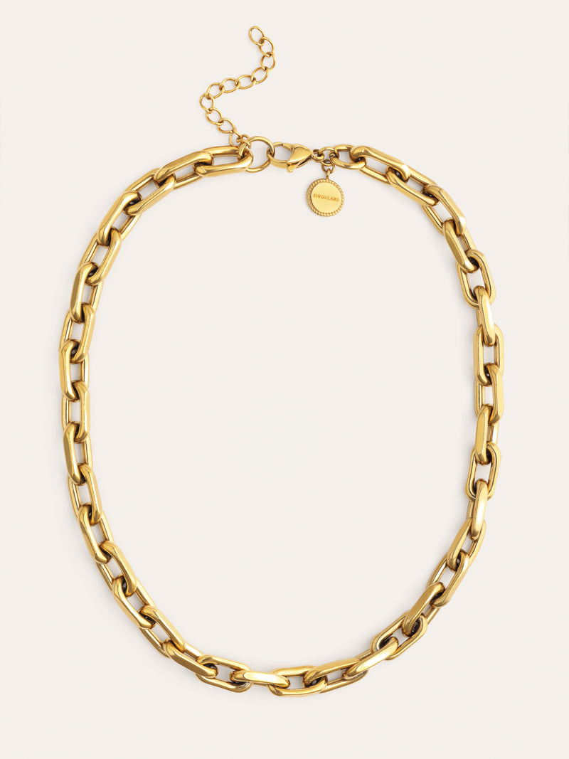 Big Link Stainless Steel Gold Necklace
