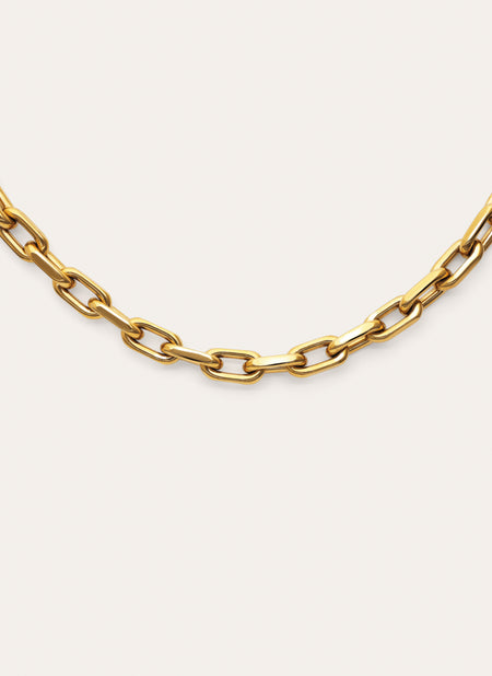 Big Link Stainless Steel Gold Necklace