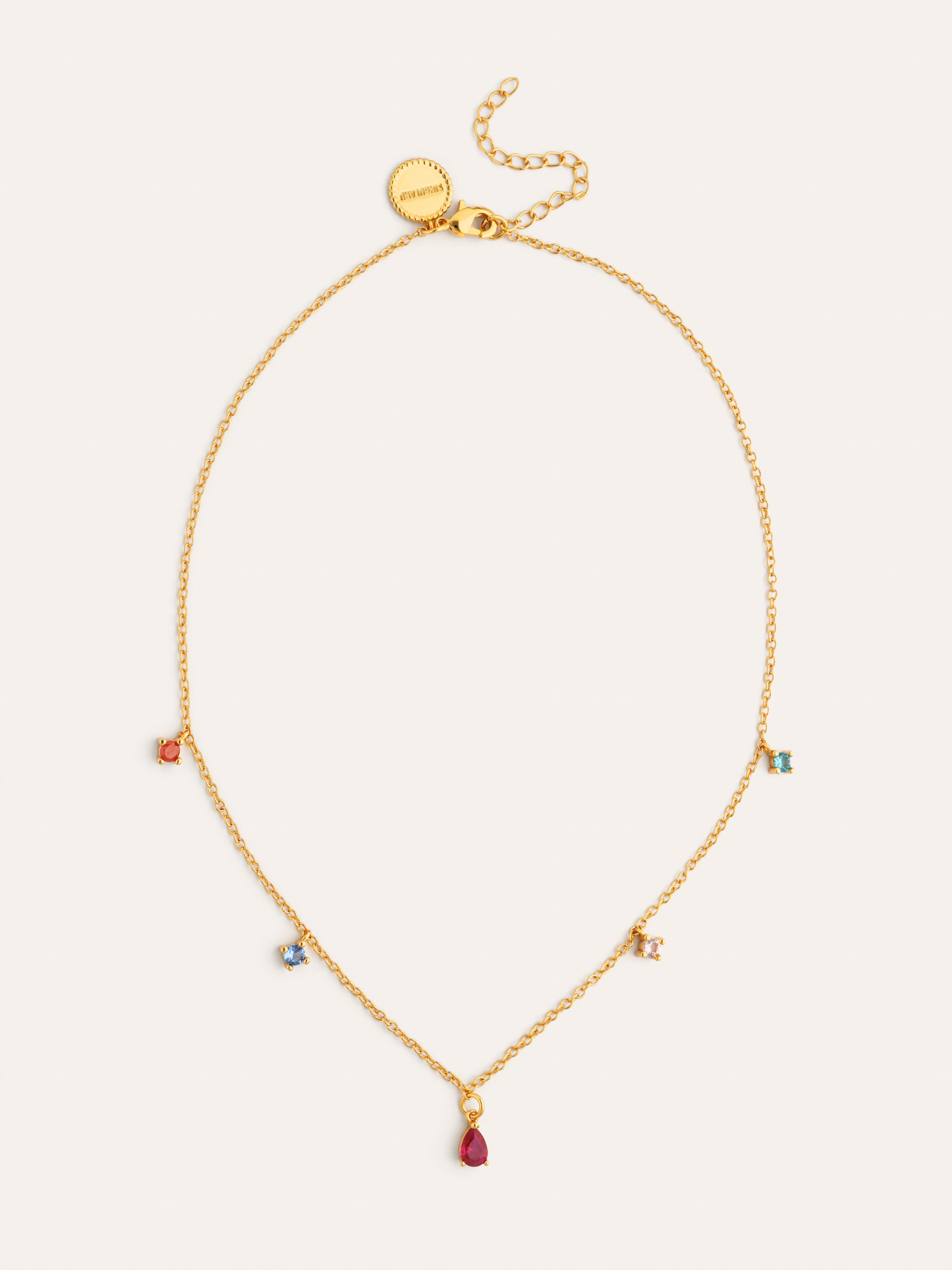 Collar Cascade Colors Baño Oro