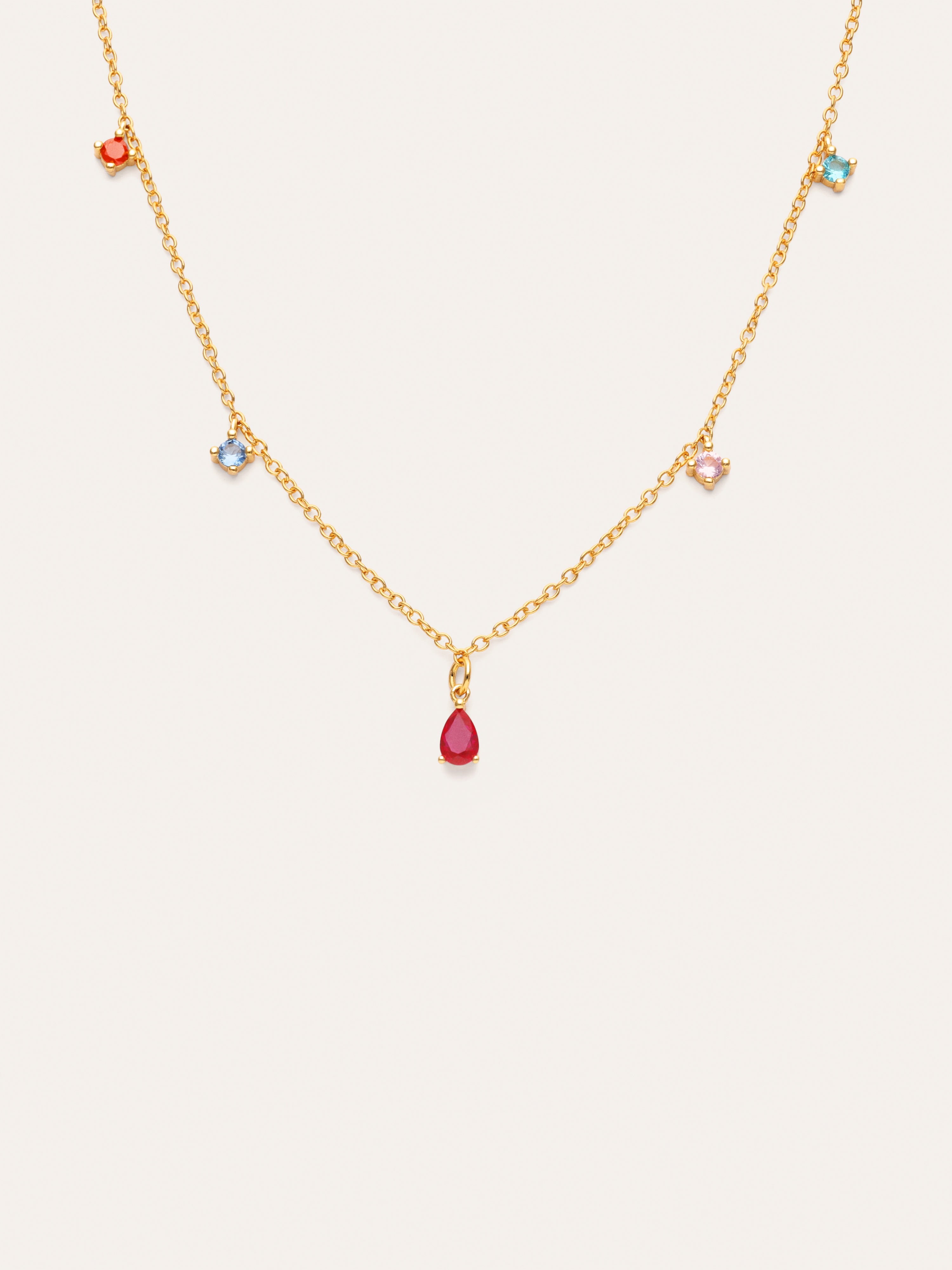 Collar Cascade Colors Baño Oro