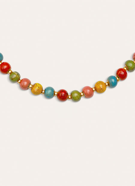 Collar Canela Acero Baño Oro