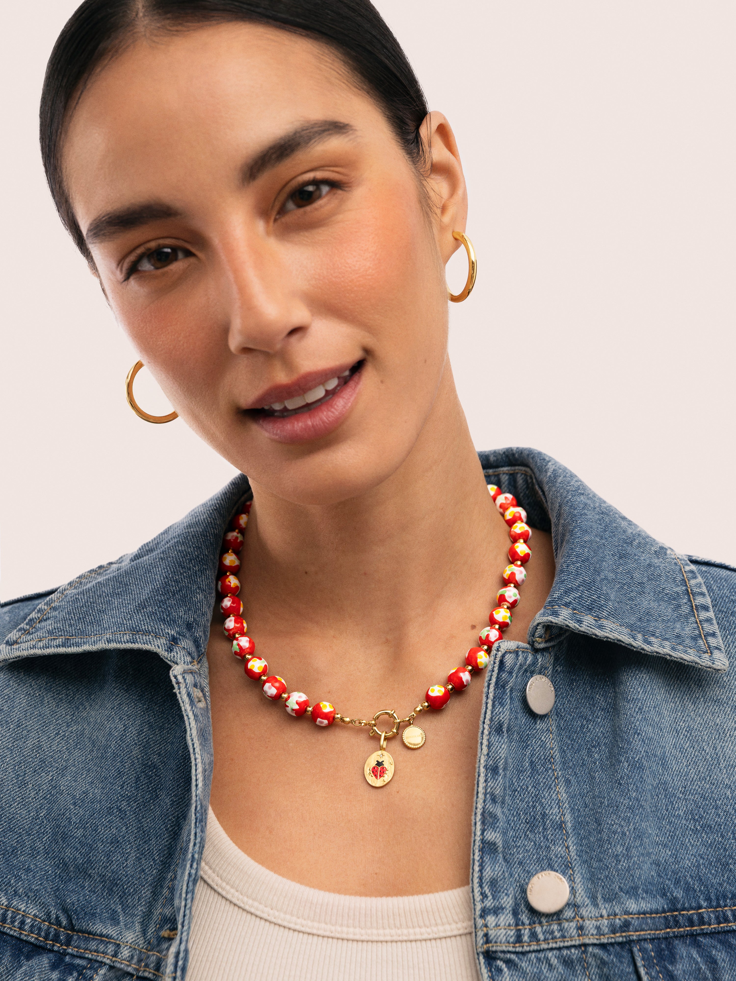Carmesí Stainless Steel Gold Necklace
