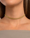 Choker Cassette Acero Baño Oro