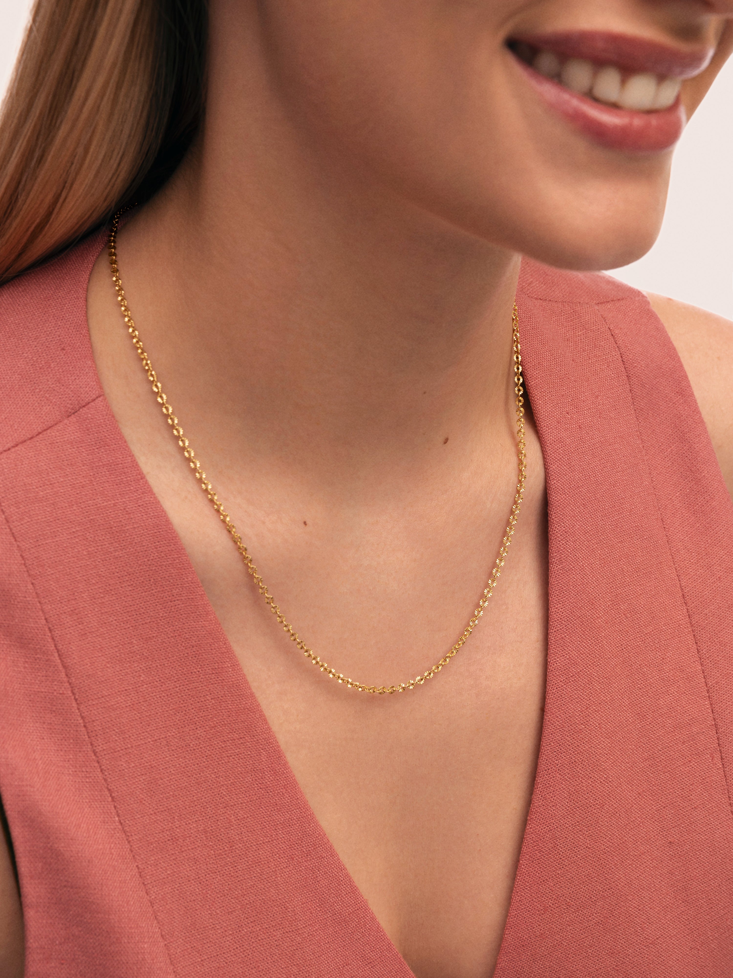 Celestia Stainless Steel Gold Necklace
