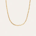 Chic Ketting Staal Verguld met 18kt Goud
