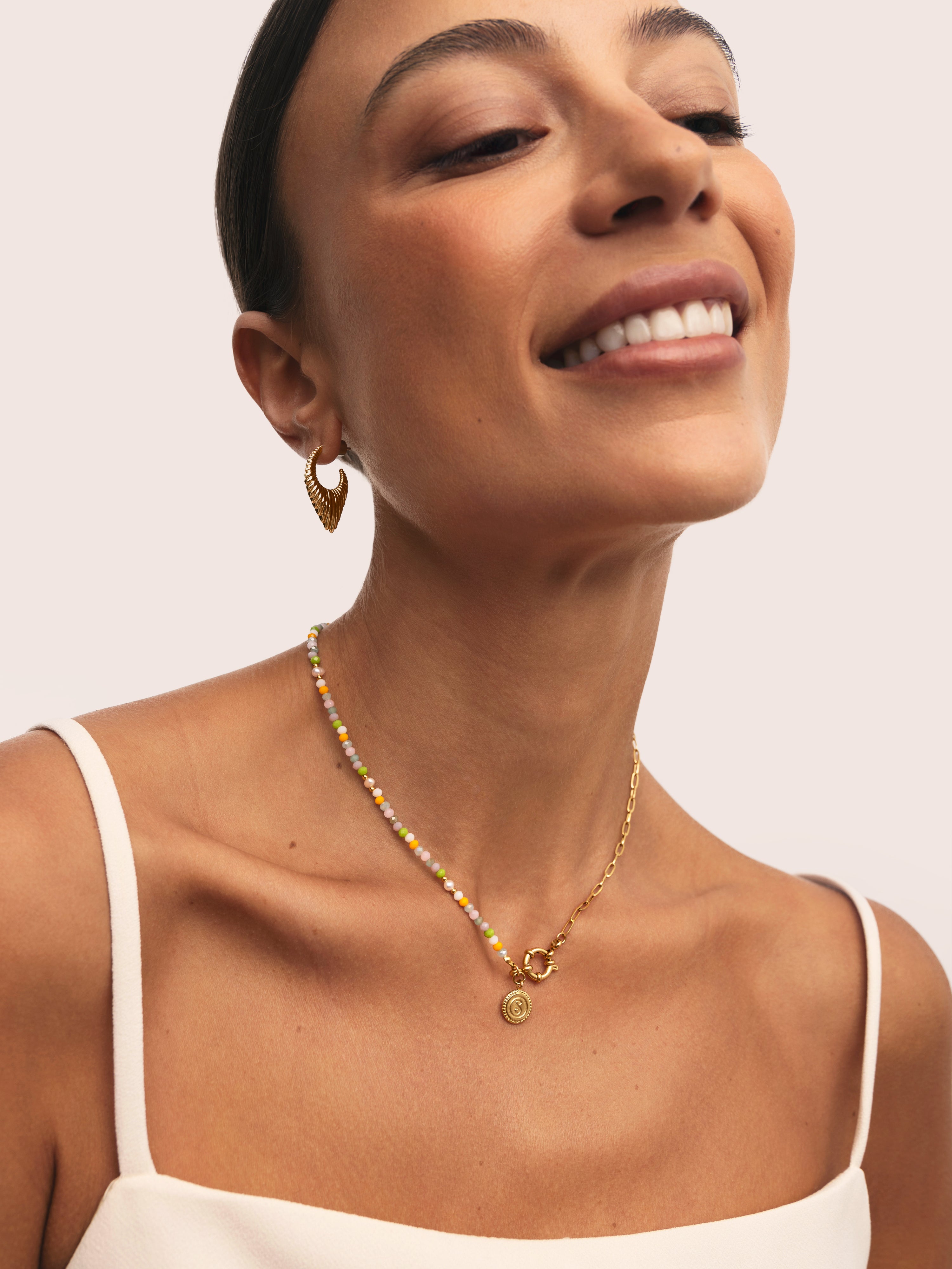 Collar Chic Nora Acero Baño Oro