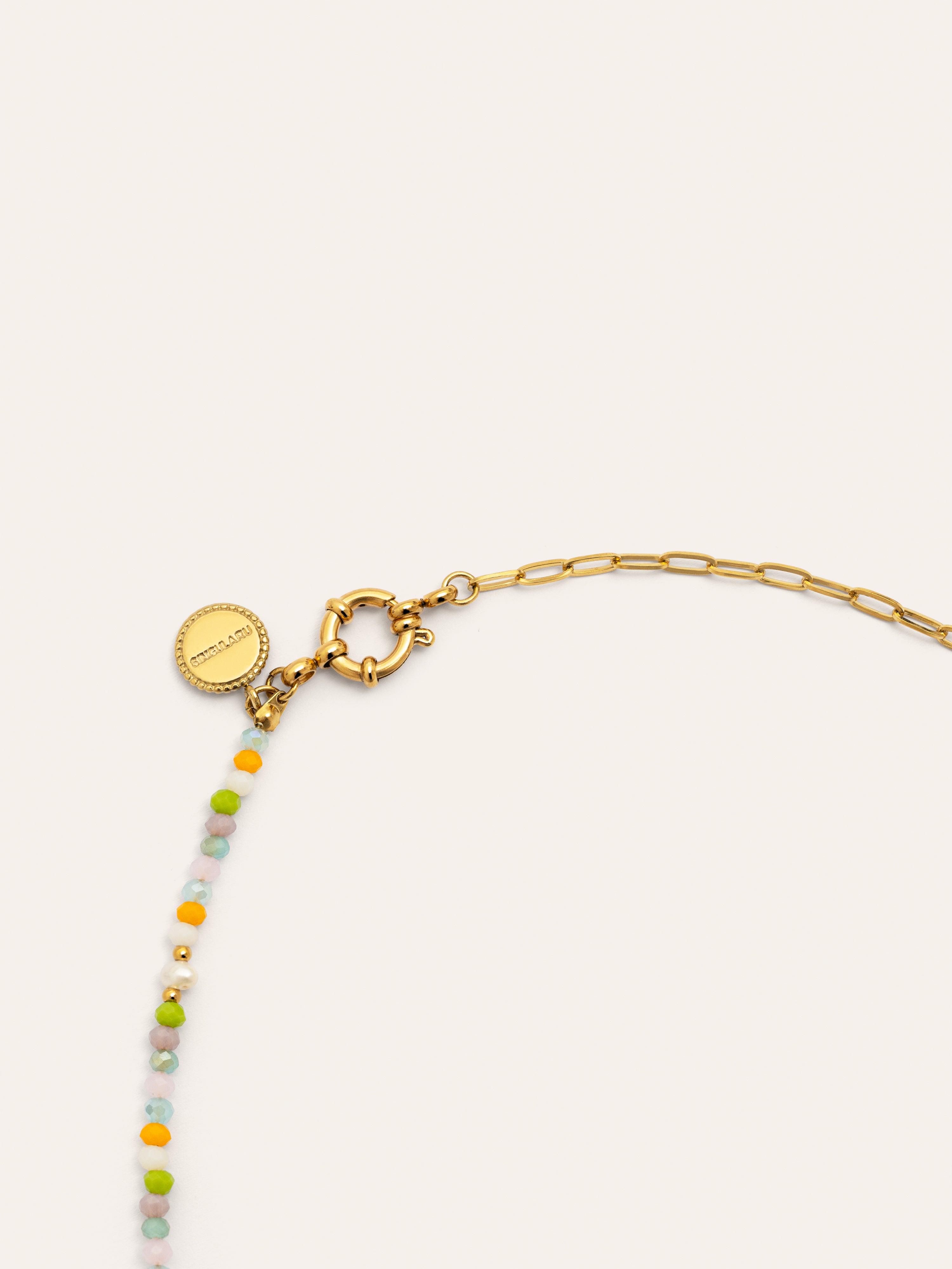 Collar Chic Nora Acero Baño Oro