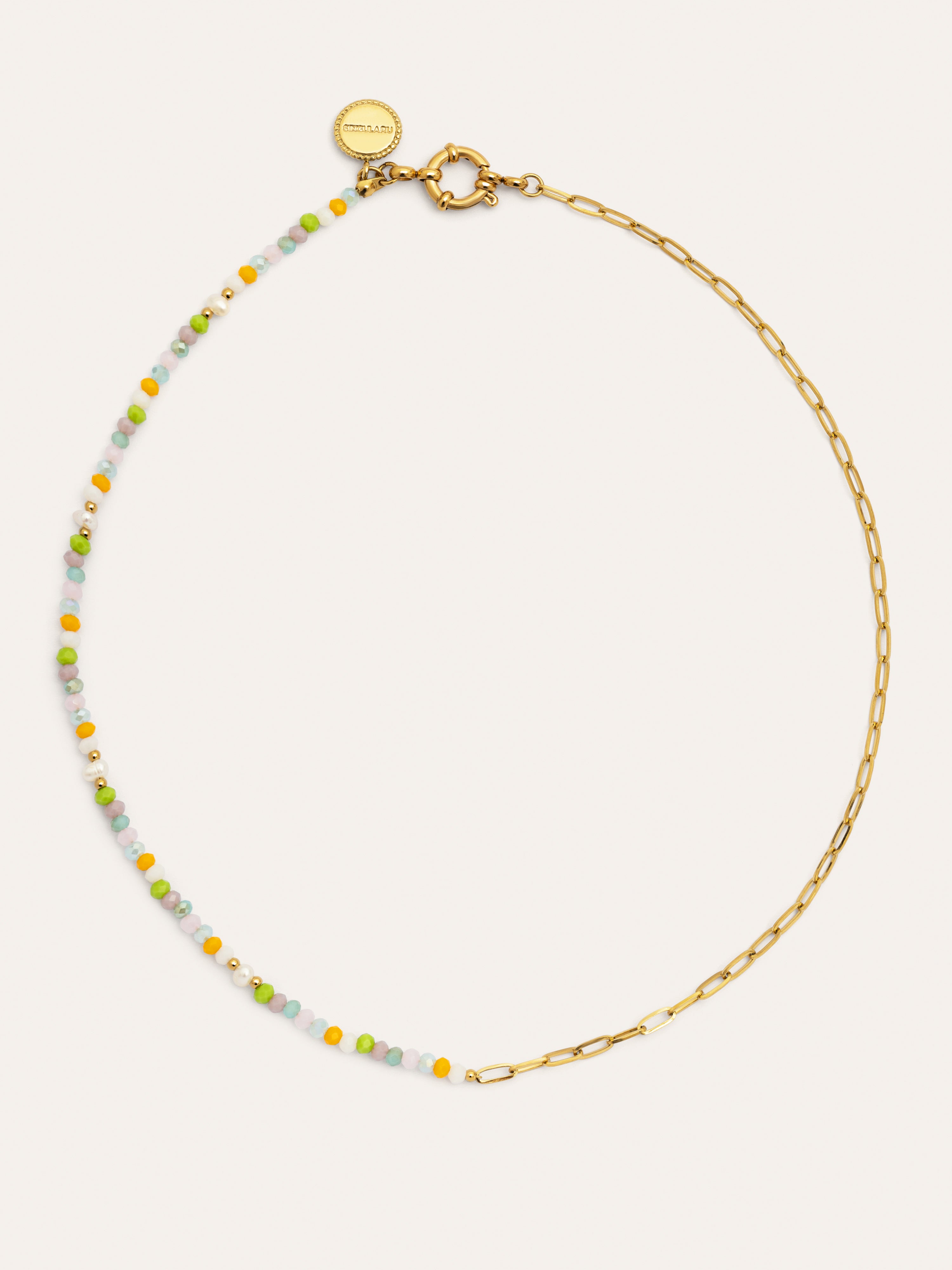 Collar Chic Nora Acero Baño Oro