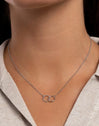 Collier Cercles Twist Acier - puesto en modelo