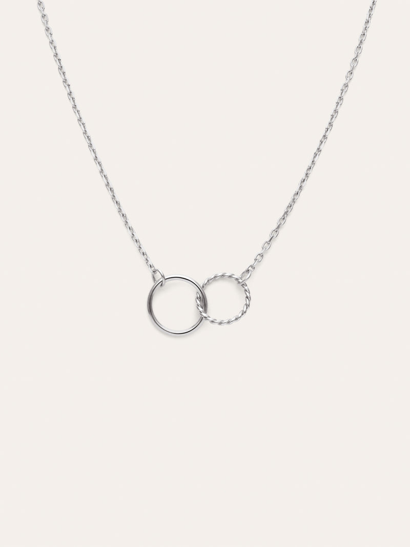 Collier Cercles Twist Acier