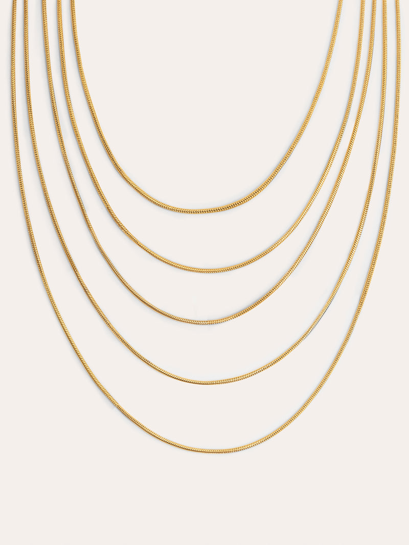 Cleopatra Stainless Steel Gold Necklace