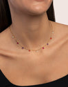 Color Bits Stainless Steel Gold Necklace