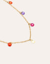 Color Bits Stainless Steel Gold Necklace