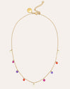 Color Bits Stainless Steel Gold Necklace
