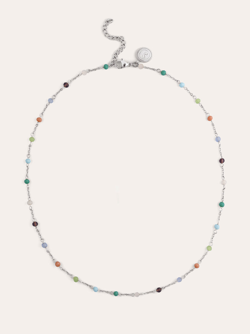 Crystals Colors Stainless Steel Necklacace
