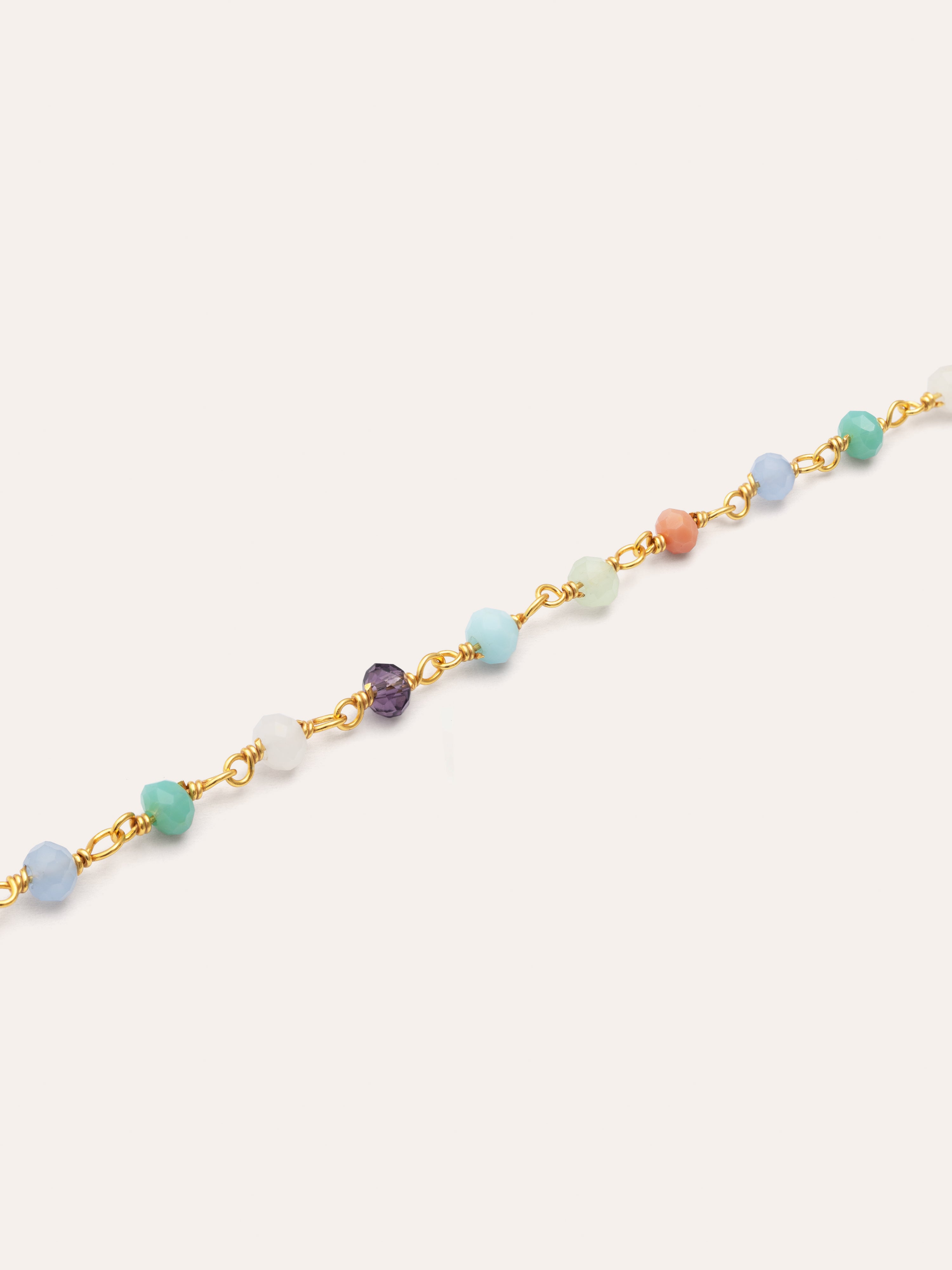 Crystals Colors Gold Necklace