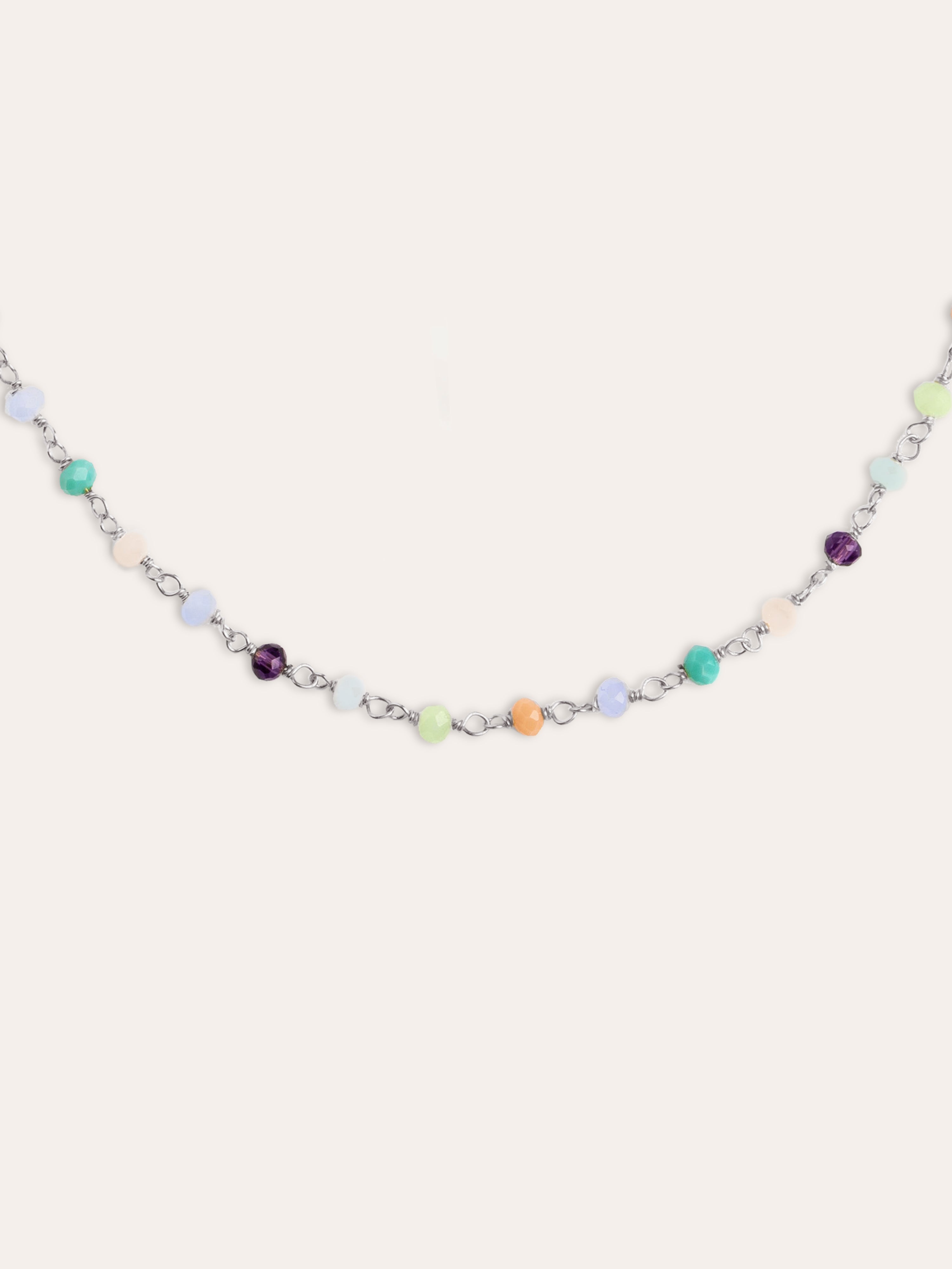 Collar Crystals Colors Plata