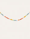 Collar Crystals Pastel Acero Baño Oro