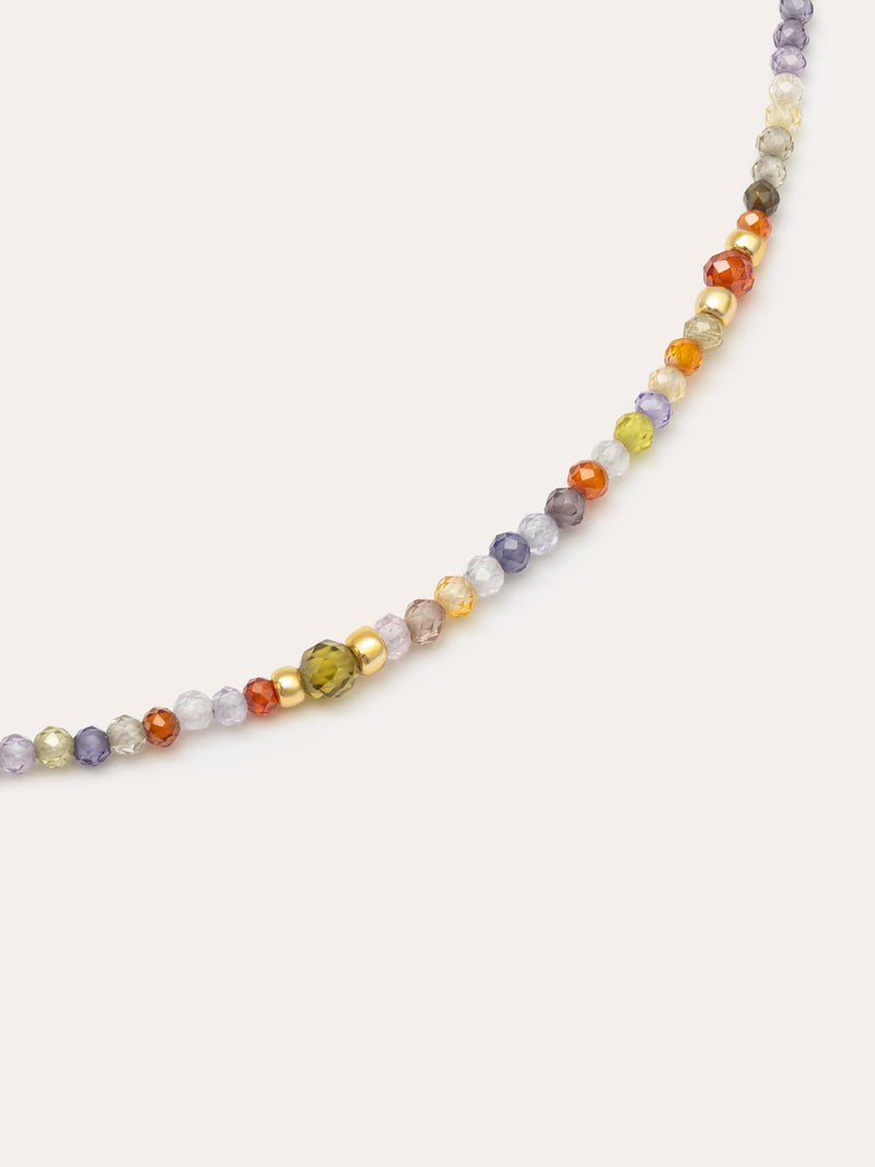 Crystal Summer Stainless Steel Gold Necklace