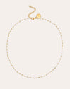 Dots Enamel White Stainless Steel Gold Necklace