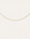 Dots Enamel White Stainless Steel Gold Necklace