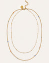 Collar Doble Carla Enamel Acero Baño Oro