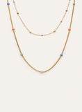 Collar Doble Carla Enamel Acero Baño Oro