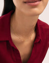 Collar Dots L Acero Baño Oro