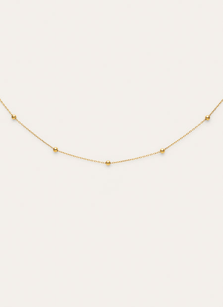 Collar Dots L Acero Baño Oro