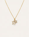 Duo Stars Spark Gold Necklace
