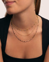 Collar Eloise Long Acero Baño Oro