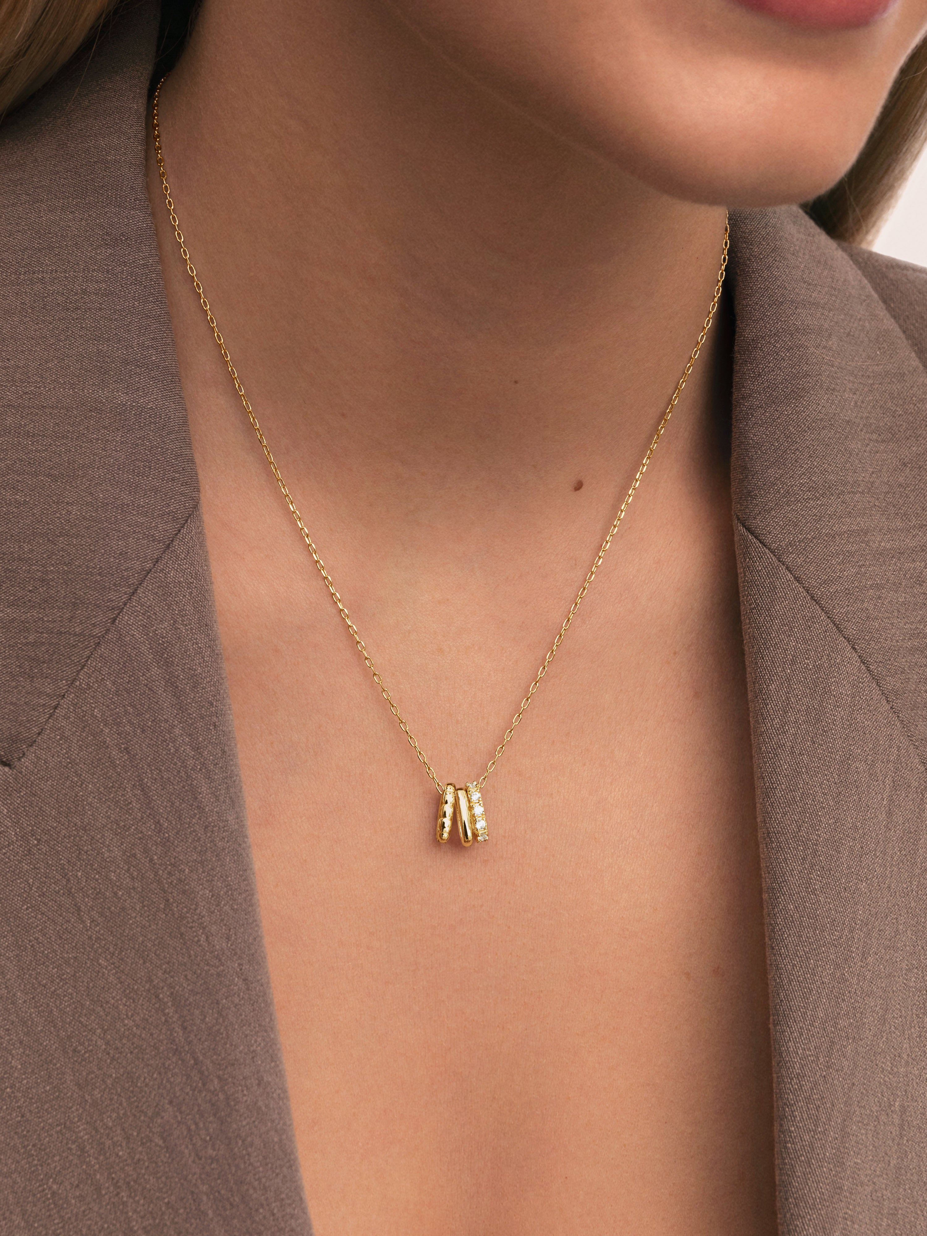 Family Stainless Steel Gold Necklace