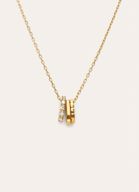 Family Stainless Steel Gold Necklace
