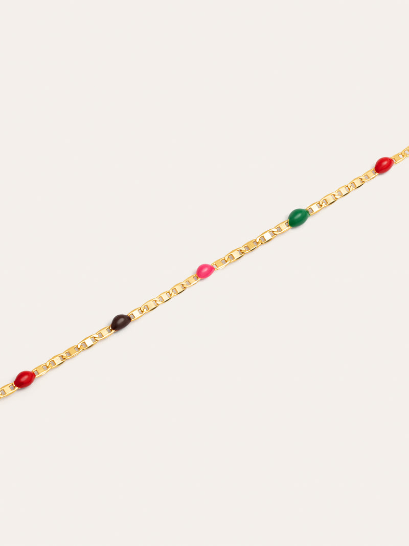 Fine Enamel Honey Gold Necklace