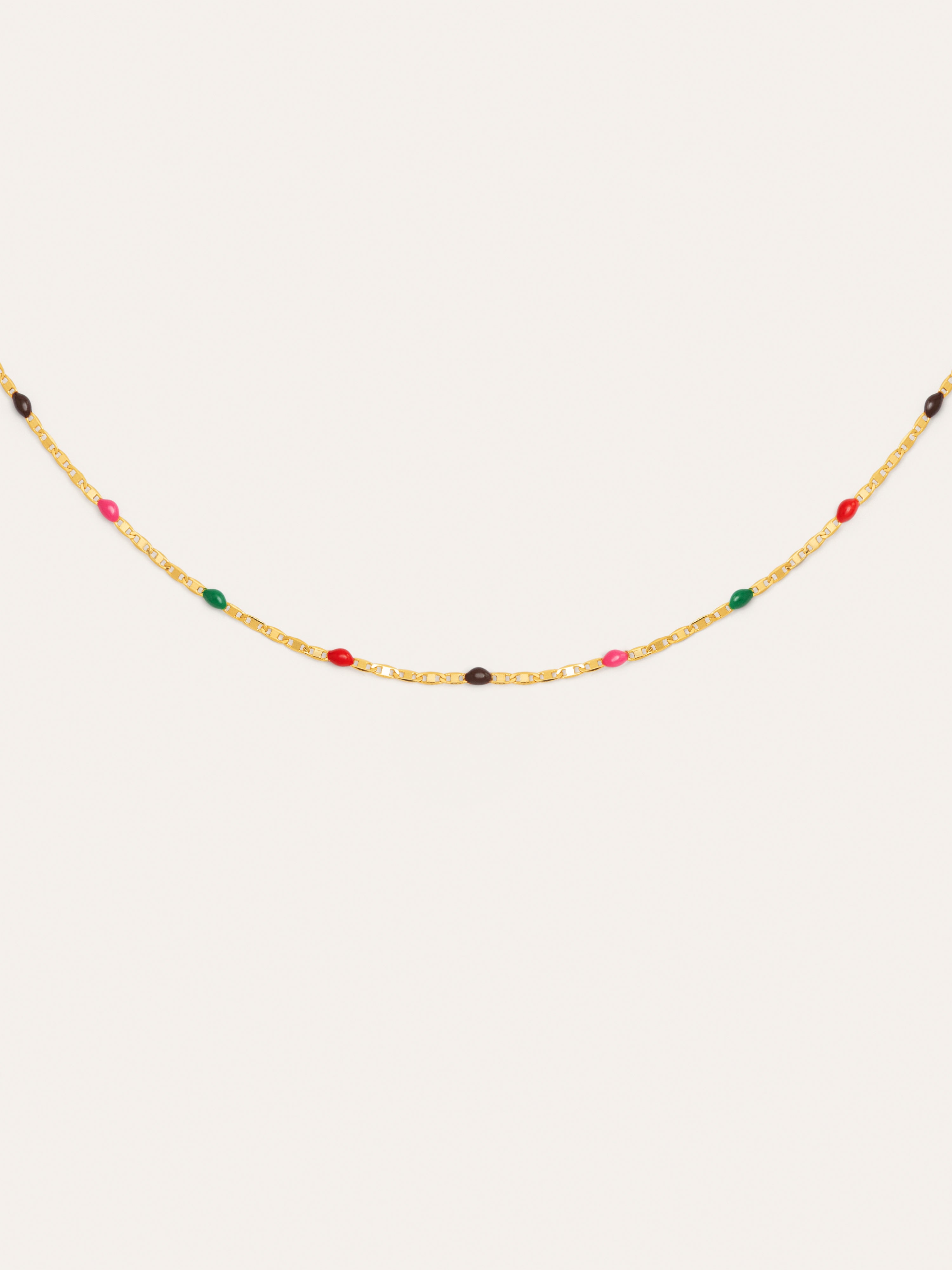 Fine Enamel Honey Gold Necklace