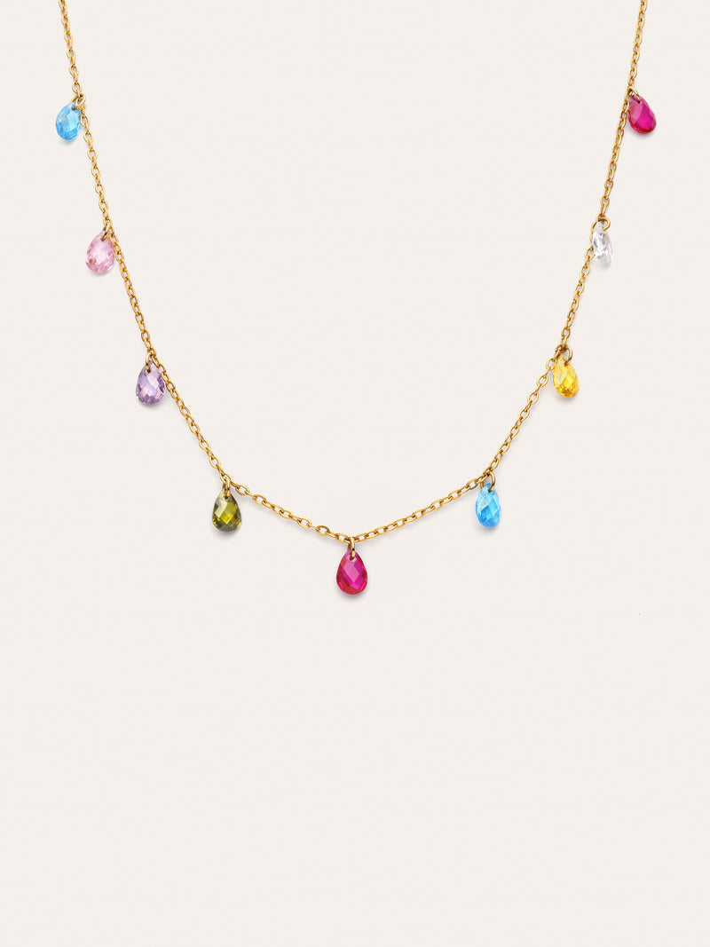 Xiqueta Meua Colors Stainless Steel Gold Necklace