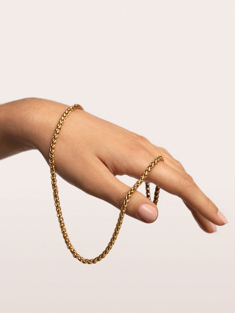 Fine Disco Stainless Steel Gold Necklace
