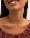 Fine Enamel Colors Gold Necklace 