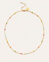 Fine Enamel Colors Gold Necklace 