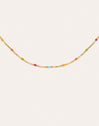 Fine Enamel Colors Gold Necklace 