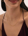 Fine Tape Stainless Steel Gold Necklace