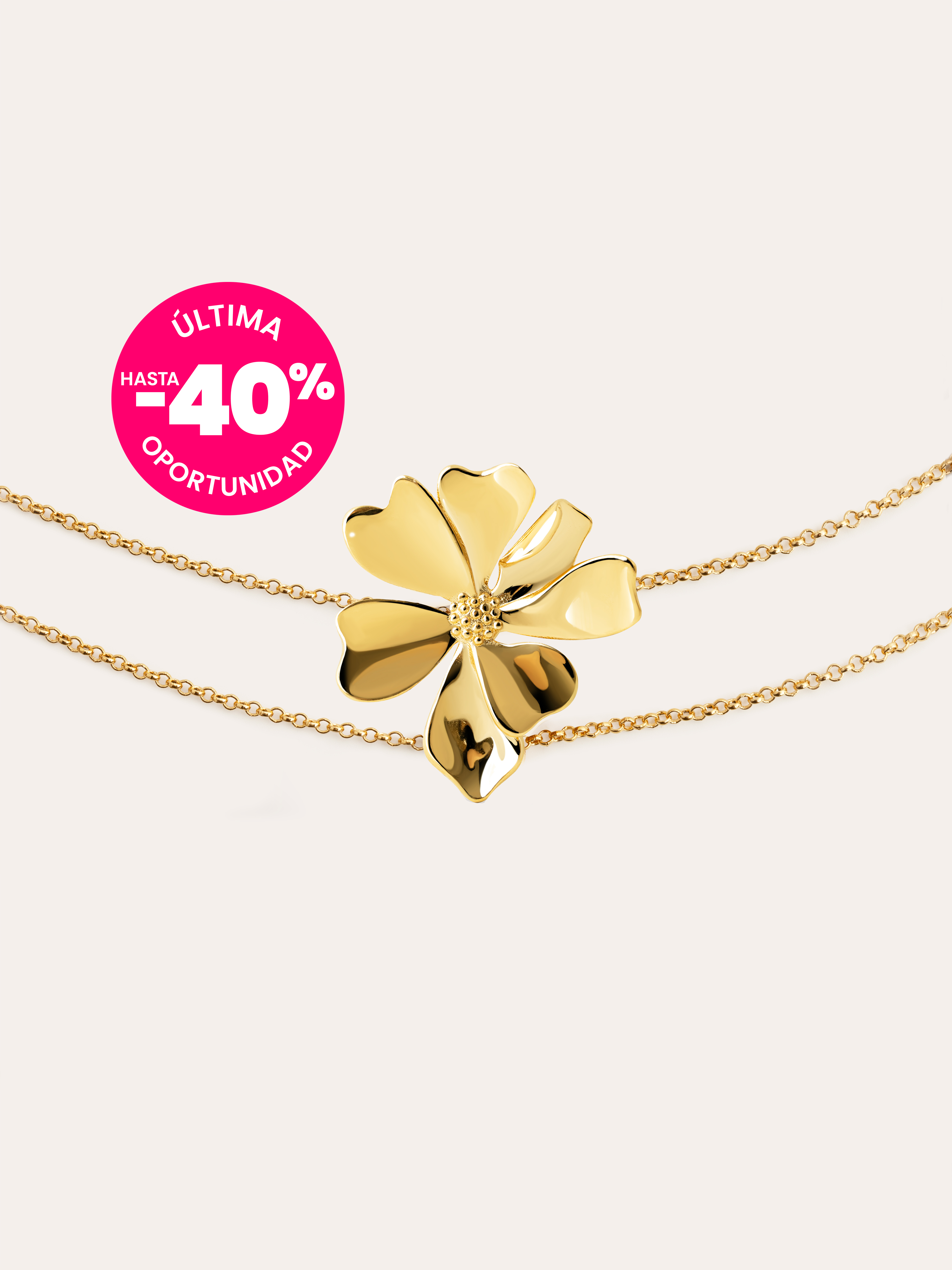 Choker Flower Spring Baño Oro