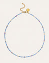 Glam Blue Stainless Steel Gold Necklace